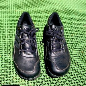Black adidas golf shoes!